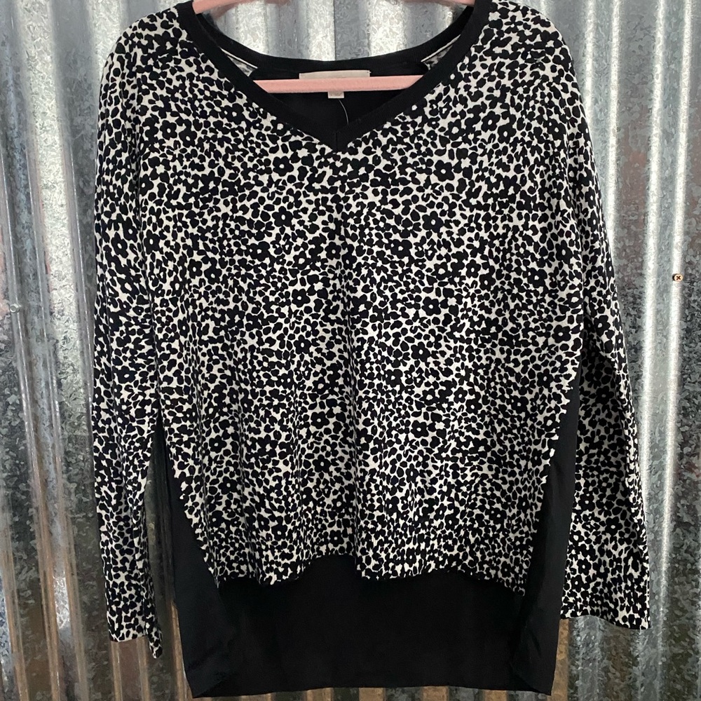 Loft Floral 100% Cotton Boxy Sweater